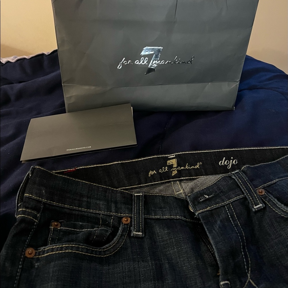 7 For All Mankind Jeans/size 26/ flare bottom/with cards and original bag.